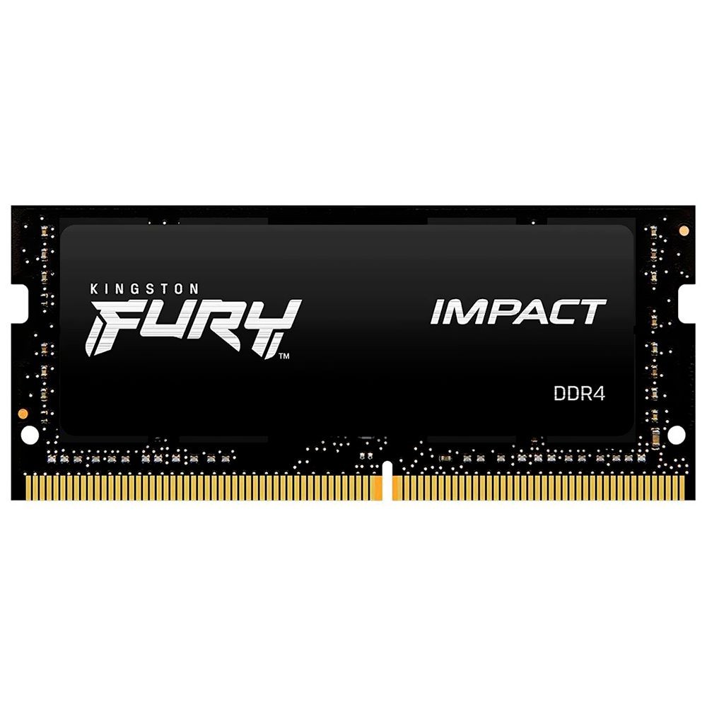 Memória RAM para Notebook Kingston Fury Impact DDR4 32GB 3200MHz KF432S20IB/32 SODIMM CL20 Preto Gamer Performance