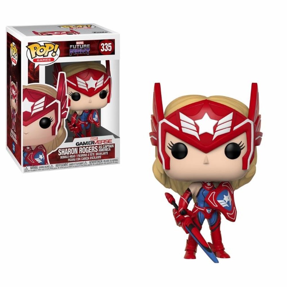 Boneco Funko Pop Marvel Gamerverse Future Fight Sharon Rogers 335 Colecionável Vinil Original