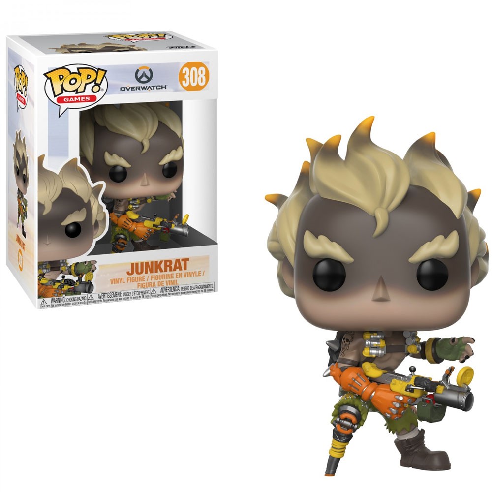 Boneco Funko Pop Games Overwatch Junkrat 308 Colecionável de Vinil Original