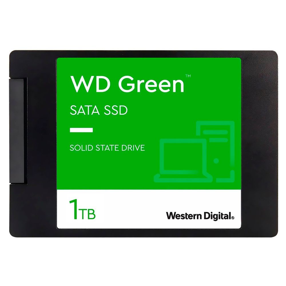 SSD SanDisk 1TB WD Green 2.5 SATA 3 WDS100T3G0A Interno 545MB/s Leitura Notebook PC Hard Disk SATA III Preto