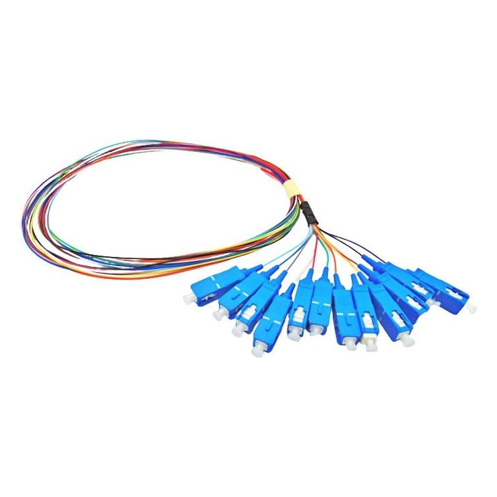 Kit 12 Pigtails Fibra Óptica SC UPC 1 Metro TRUEX Cores Variadas