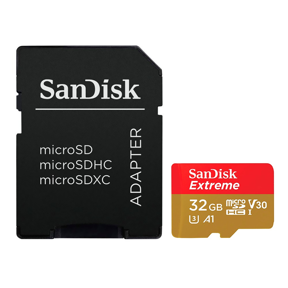 Cartão de Memória MicroSD SanDisk Extreme 32GB Classe 10 V30 4K Adaptador