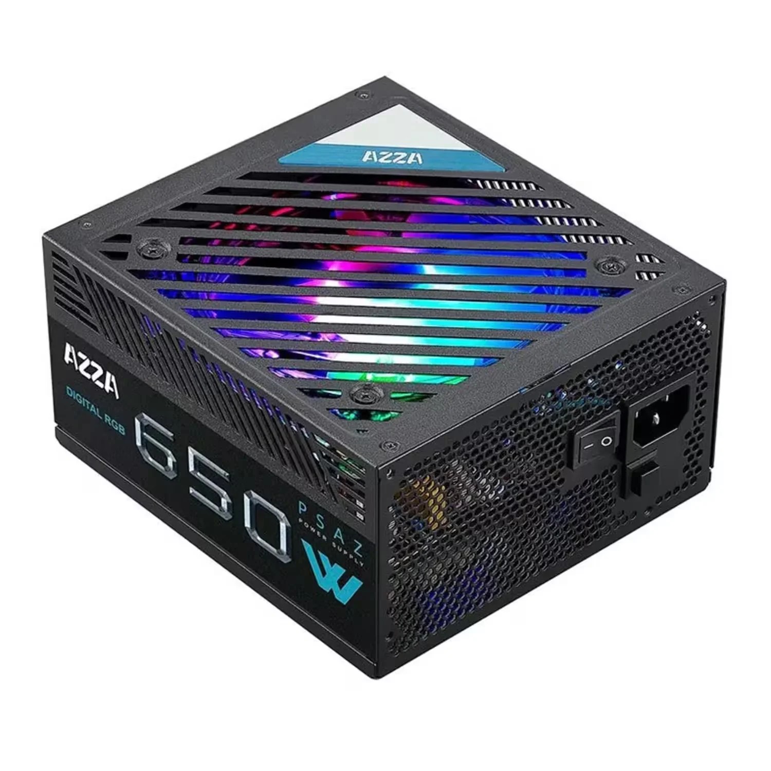 Fonte de Alimentação Azza 650W ATX 80Plus Bronze com Iluminação ARGB