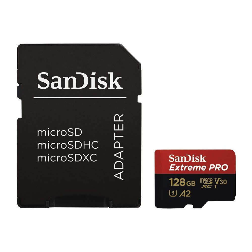 Cartão de Memória 128GB SanDisk Extreme Pro MicroSDXC 4K A2 V30 200MBs