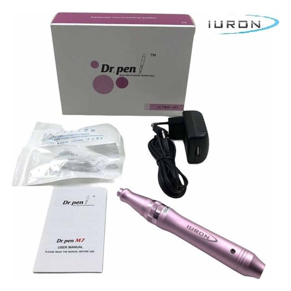 Caneta Dermapen Dr. Pen Ultima M7 Dermaroller Microagulhamento Elétrico Bivolt Tomada Rosto Estética Profissional