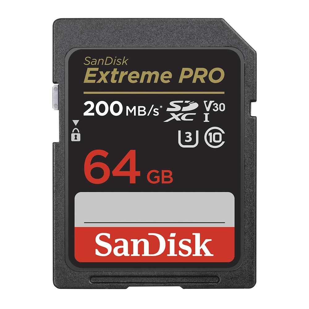 Cartão de Memória 64GB SanDisk Extreme Pro UHS-I 4K V30 para Câmera
