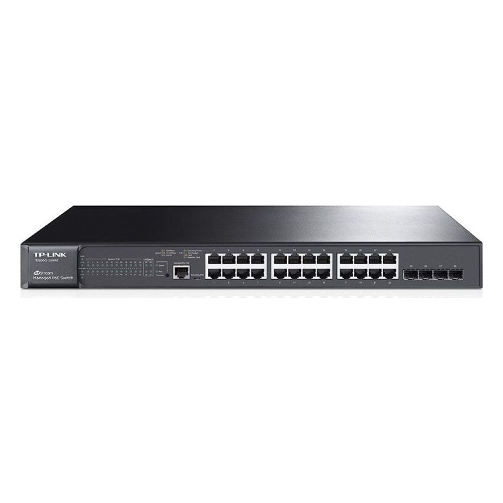 Switch TP-Link TL-SG3428MP 24 Portas Gigabit PoE+ 24P 4 SFP Gerenciável Rack 19" Ideal para Redes Empresariais