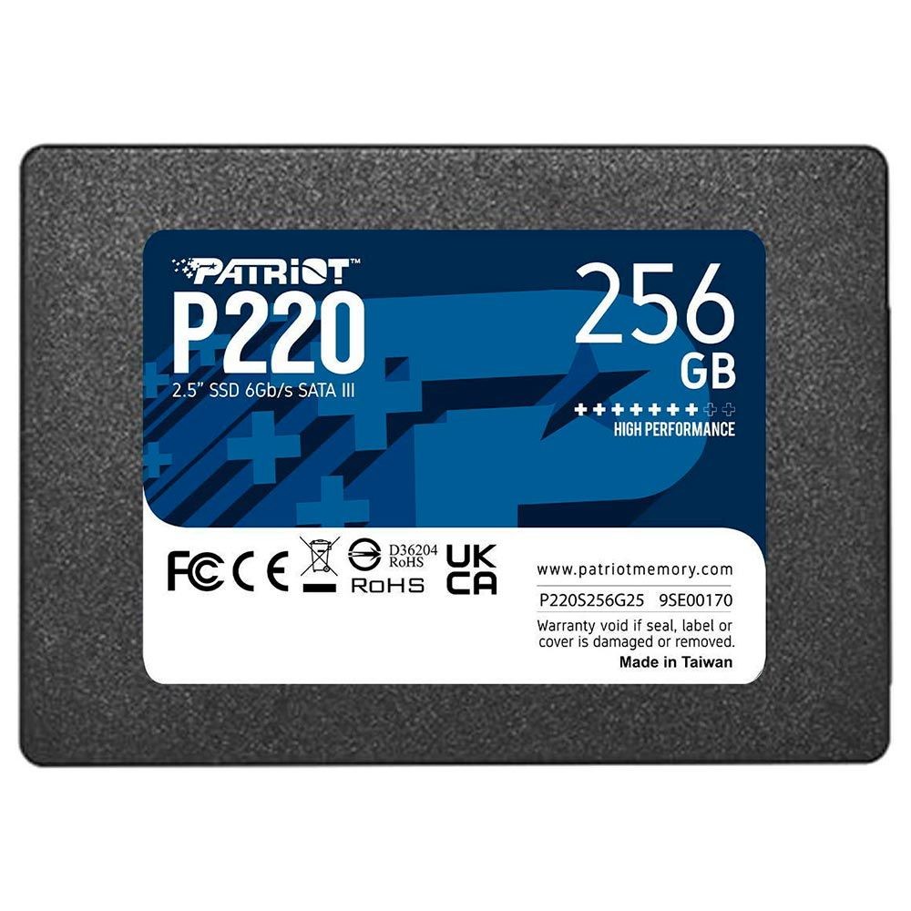 SSD Patriot P220 2.5 256GB P220S256G25 SATA III Leitura 550MB/s 6Gb/s Interno Notebook PC 7mm