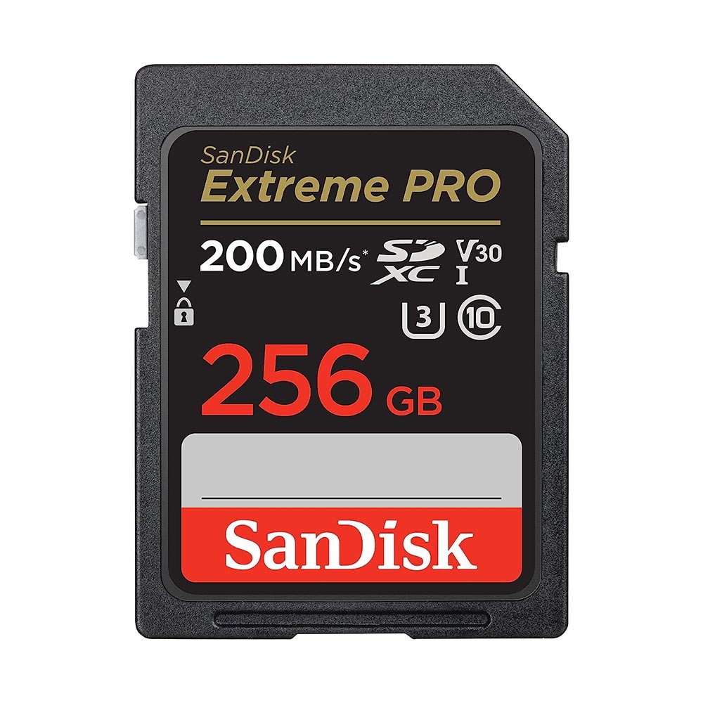 Cartão de Memória SD 256GB SanDisk Extreme Pro 200MB/s 4K