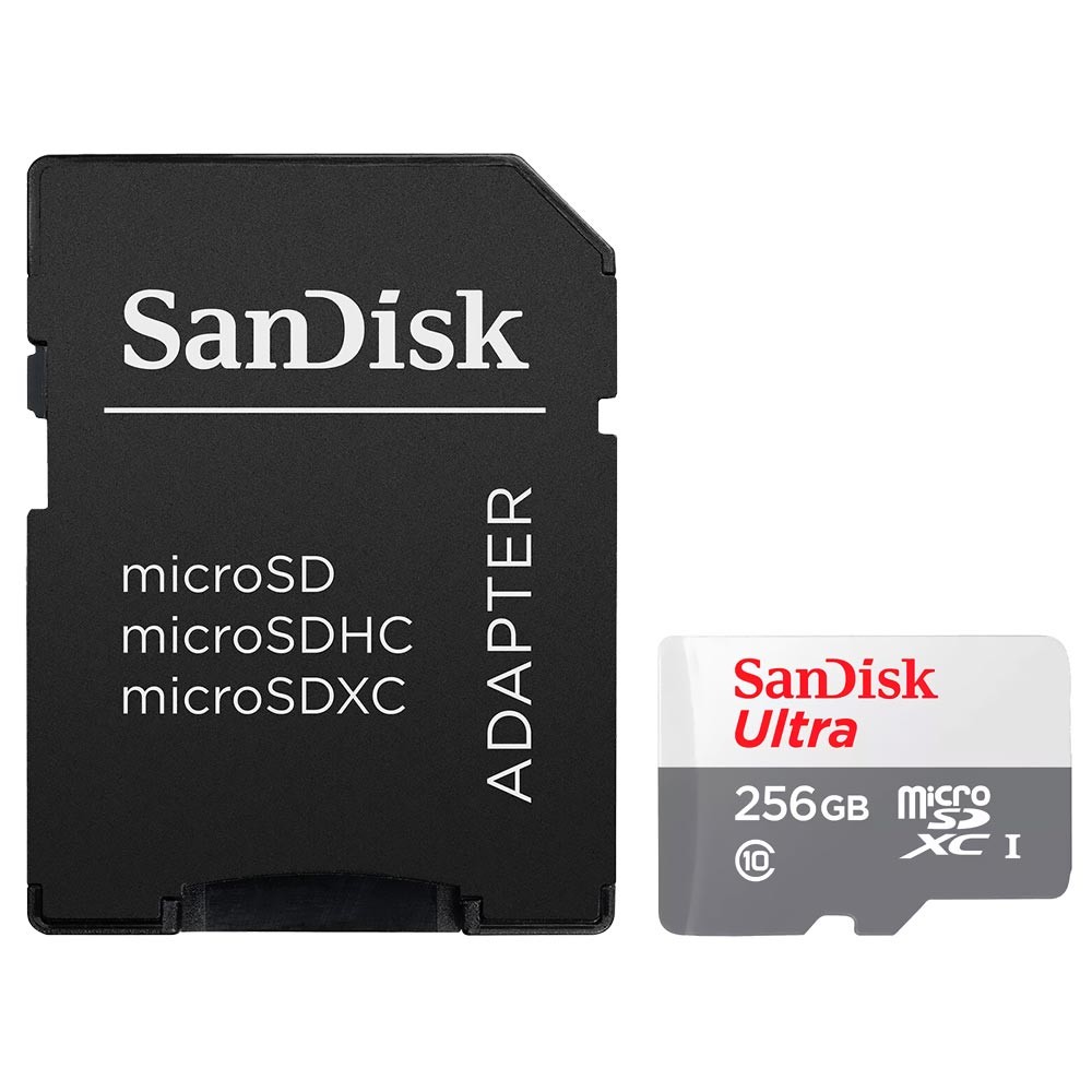 Cartão de Memória SanDisk Ultra 256GB MicroSDXC 140MB/s com Adaptador SD