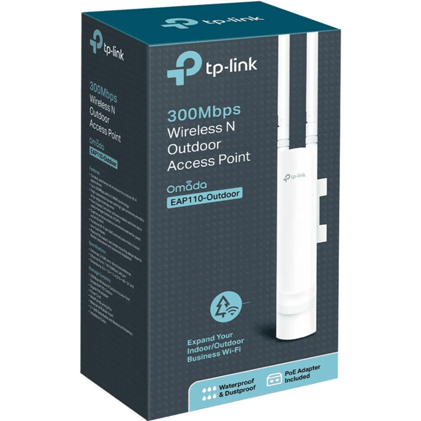 Access Point Wireless TP-Link Omada EAP110-Outdoor Mimo - 300Mbps