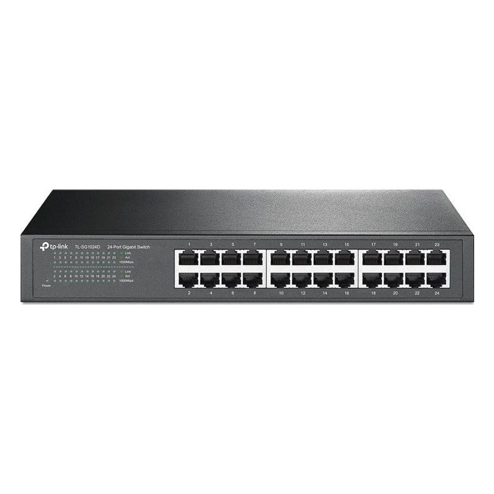 Switch TP-Link TL-SG1024D 24 Portas 10/100/1000 Rackmount Gigabit Ethernet Metal 19" Ideal Rede Empresarial