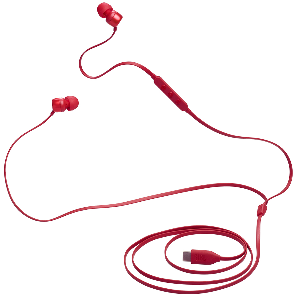 Fone de Ouvido JBL Tune 310C Com Fio Drivers de 32mm Vermelho