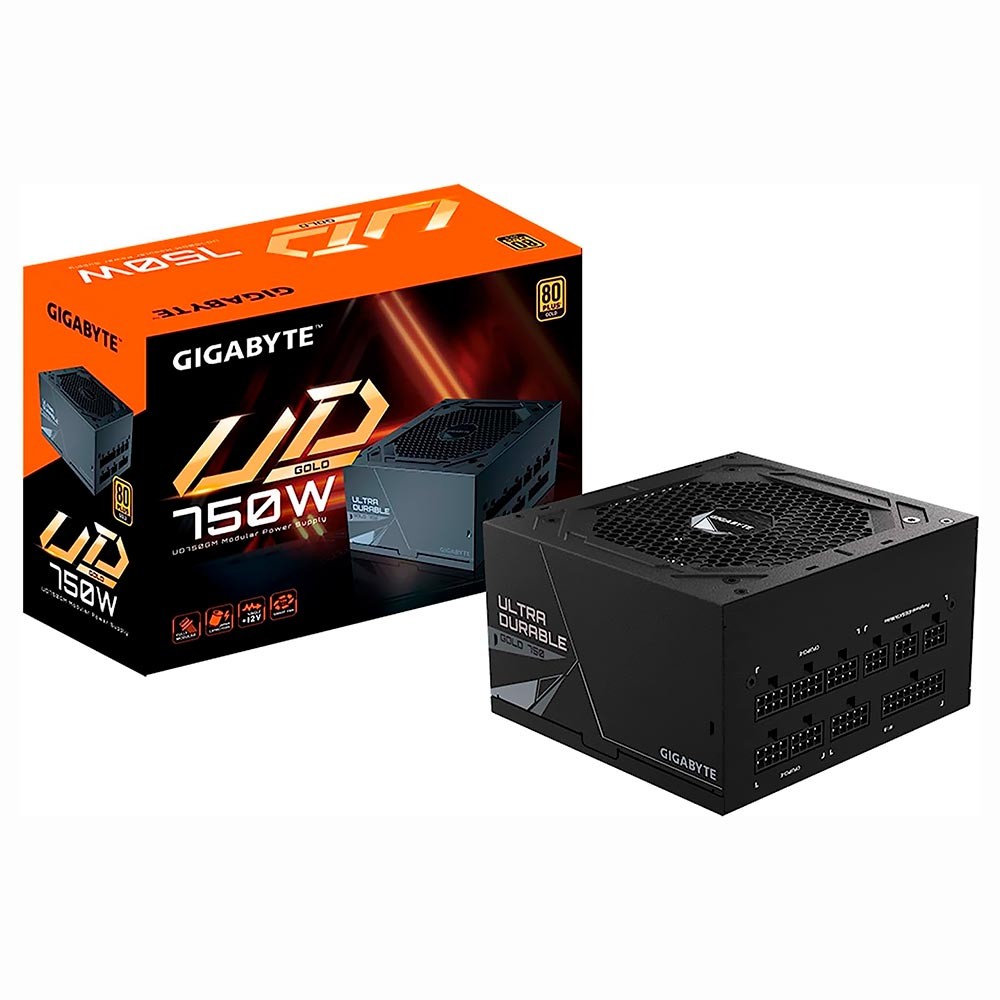 Fonte para PC Gamer Gigabyte 750W UD750GM Modular 80 Plus Gold Bivolt