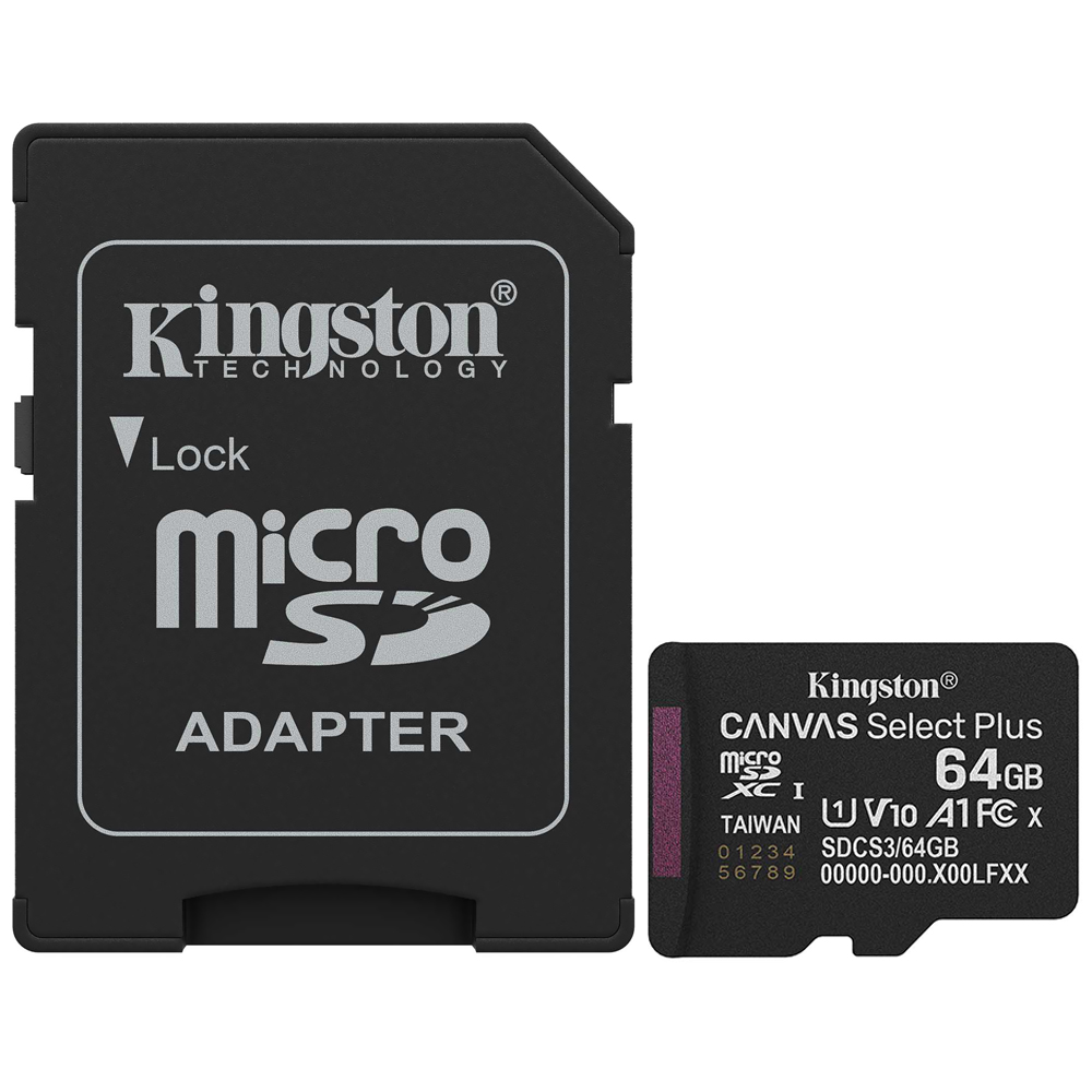 Cartão de Memória Kingston Canvas Select Plus Micro SDXC 64GB Classe 10