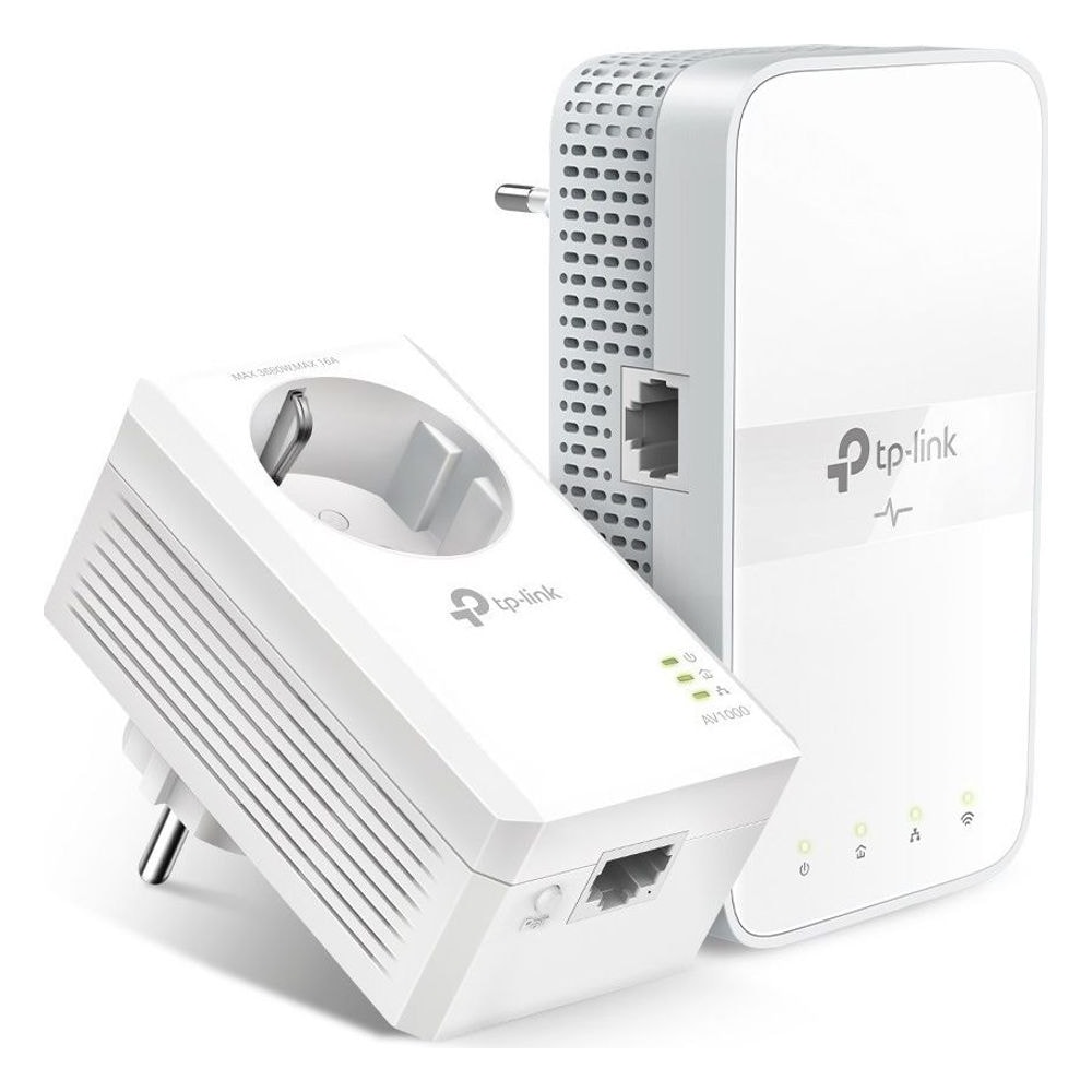 Roteador Powerline TP-Link TL-WPA7617 Kit AV1000 Extensão Wi-Fi 1000Mbps Dual Band Plug and Play Ideal para Casa