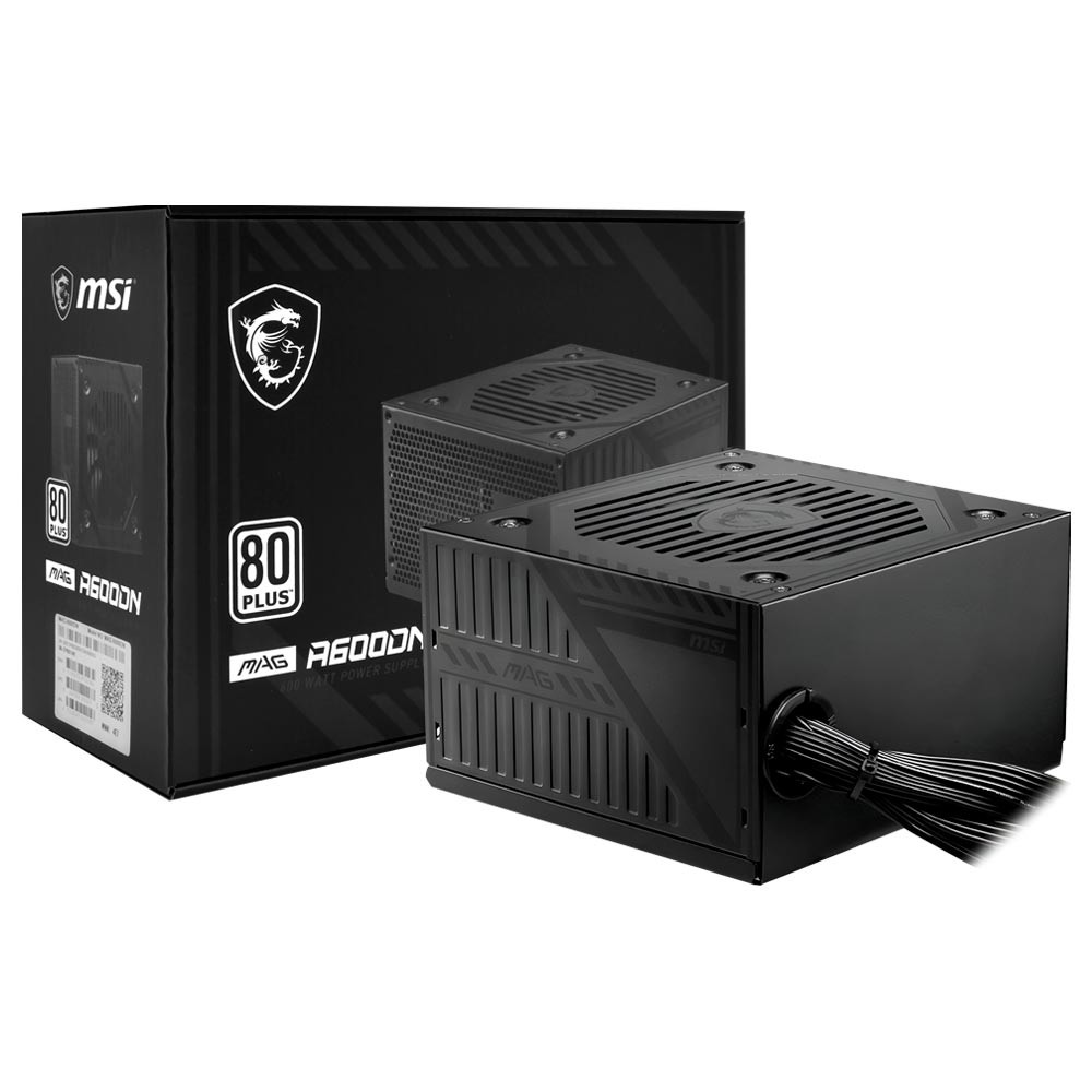 Fonte de Alimentacao MSI MAG A600DN 600W 80 Plus White PFC Ativo