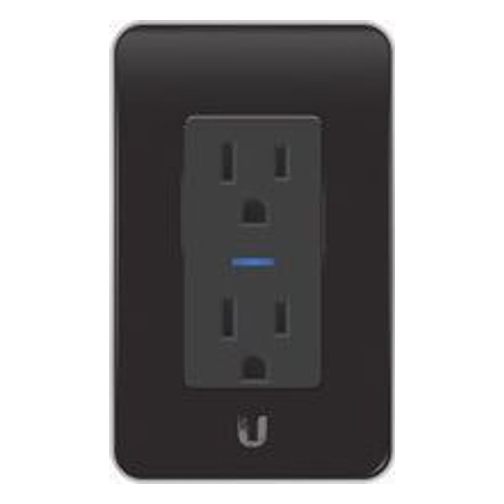 Tomada de Energia Wi-Fi UI MFI-MPW 2 Plugs Preto Controle Remoto App Compatível Alexa Google Home