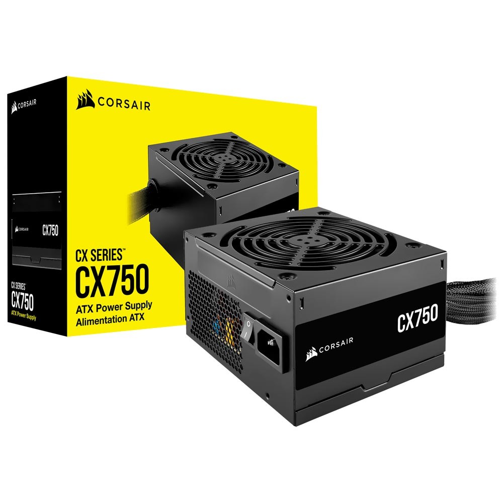Fonte para PC Corsair CX750 750W 80 Plus Bronze PFC Ativo ATX Preta
