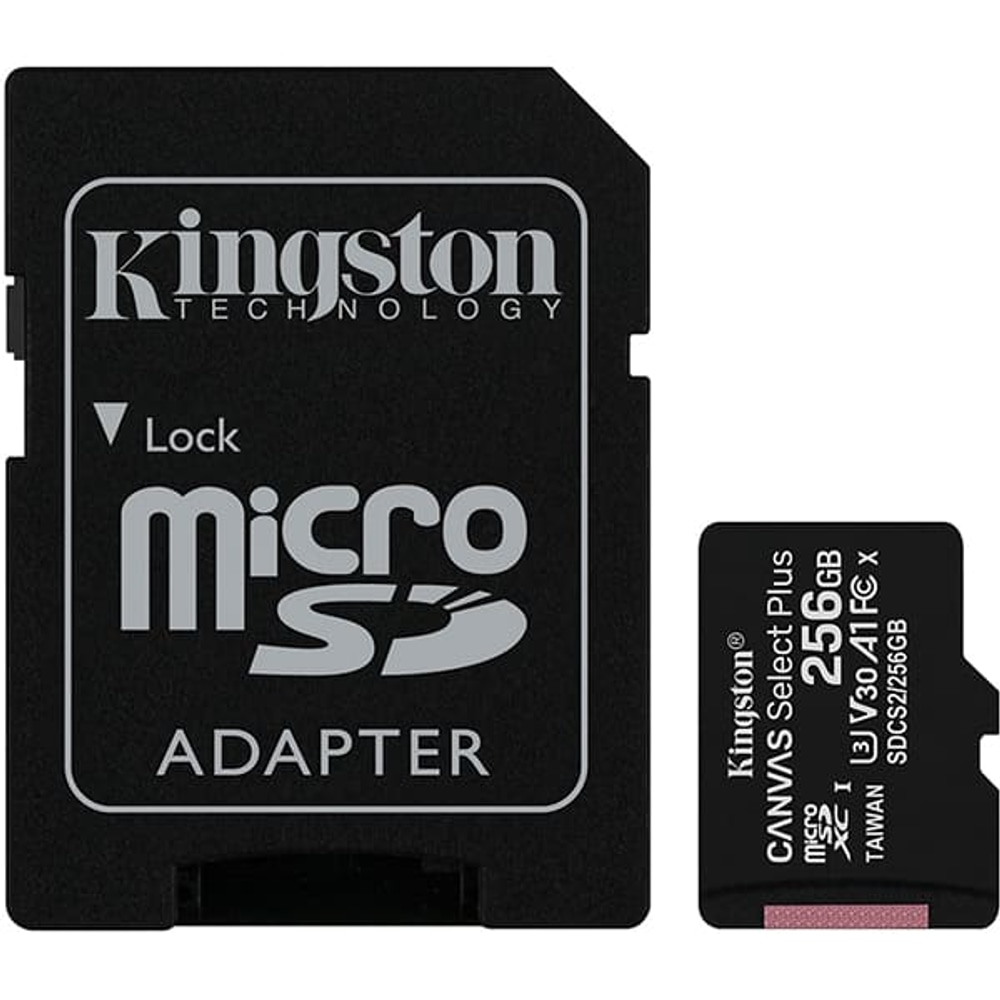 Cartão De Memória Micro Sd Kingston Canvas Select Plus 256gb