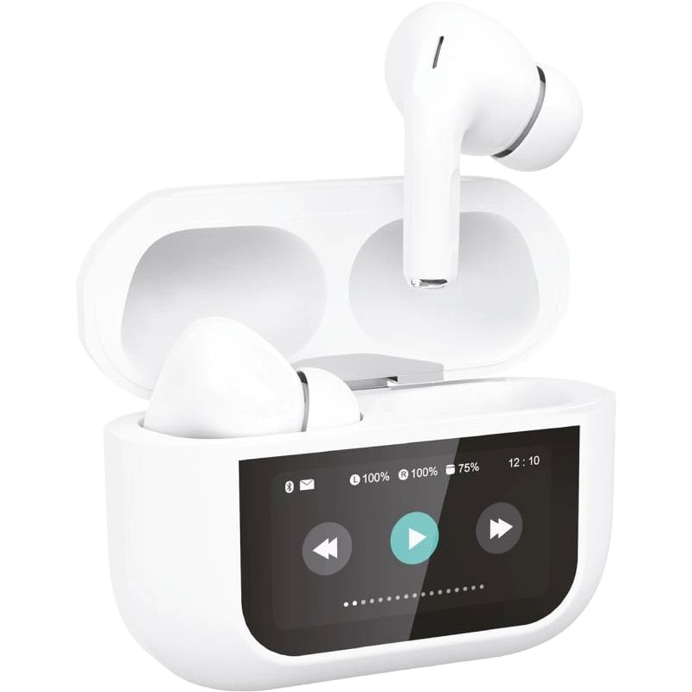 Fone de Ouvido Sem Fio Joog Air2 Vision A2V-JG Bluetooth 5.3 TWS In-Ear Display LED Cancelamento de Ruído Gamer Esportivo Preto