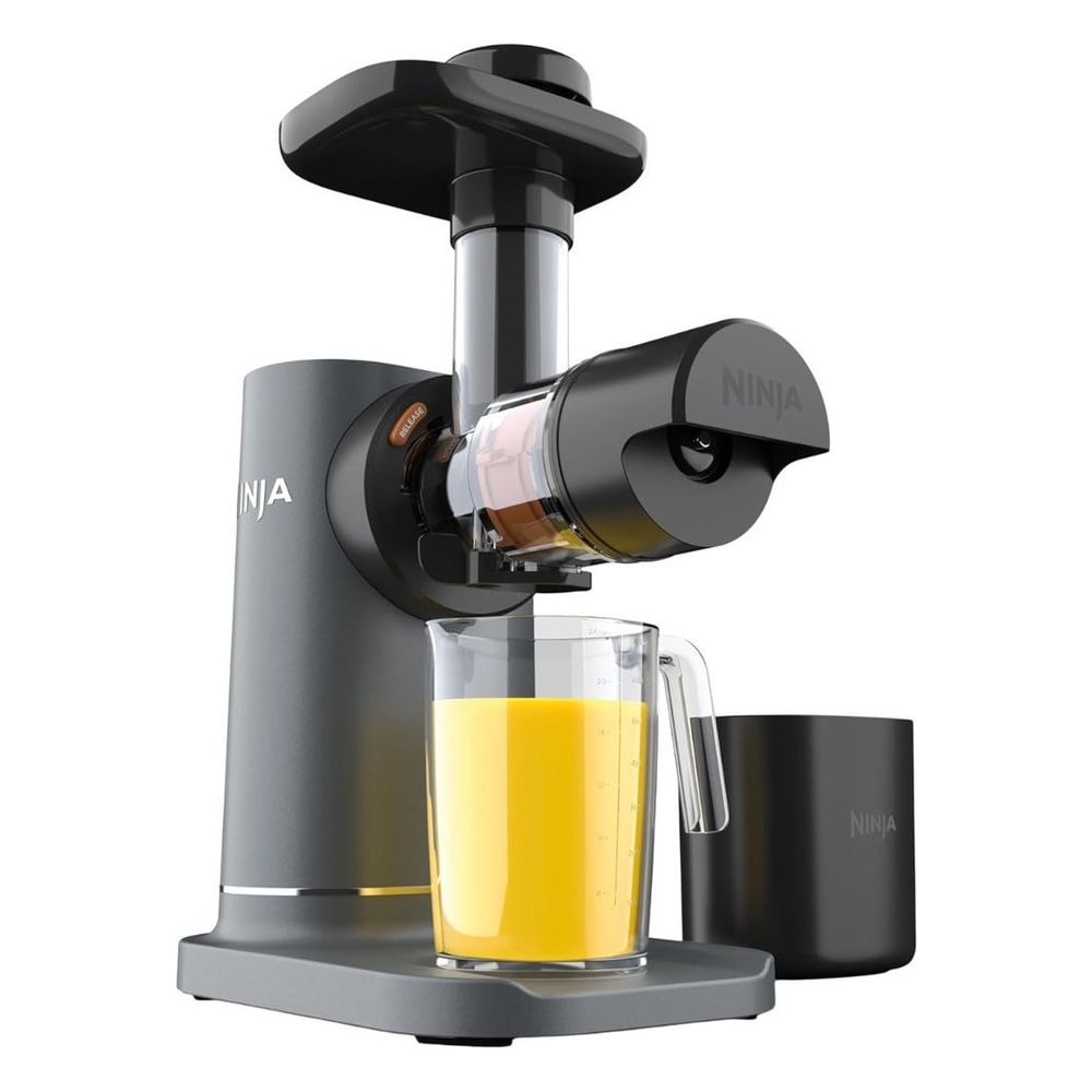 Espremedor de Suco Ninja NeverClog JC151 150W 110V Lento Extrator Cold Press Aço Inox Fácil Limpeza Preto