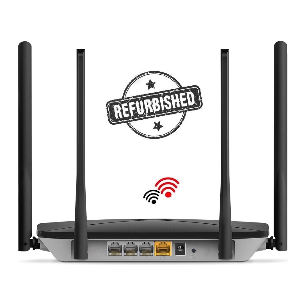 Roteador Wi-Fi AC Mercusys AC12G AC1300 4 Antenas 5dBi 4 Portas Gigabit Dual Band Refurbished