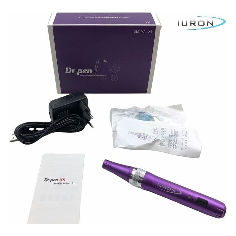 Caneta Dermapen Dr. Pen Ultima X5 Dermaroller Elétrico Profissional Microagulhamento Facial Corporal 5 Velocidades Ajustáveis Tomada