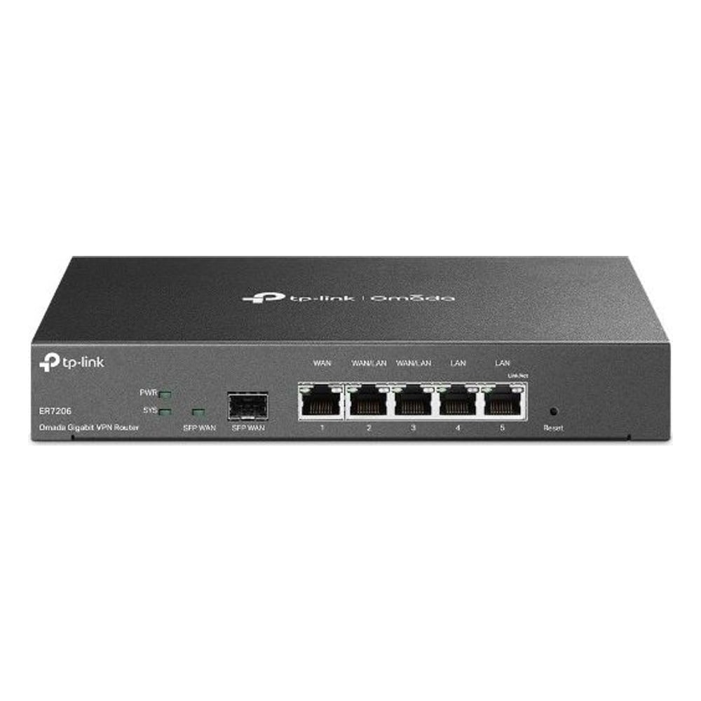 Roteador VPN Gigabit TP-Link TL-ER7206 Omada Multi-WAN 4 Portas 802.3af PoE+ Segurança Avançada