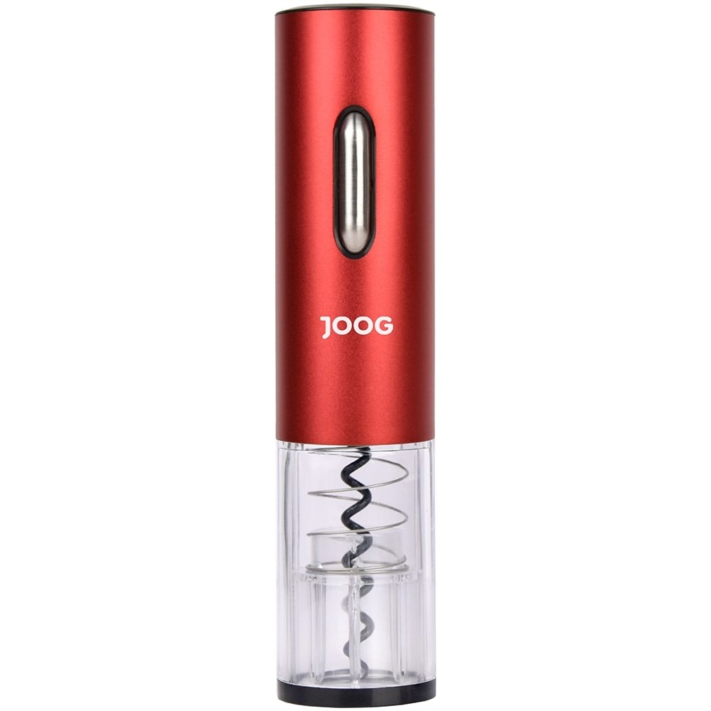 Abridor Elétrico de Vinho Joog JG-EW2 Automático Recarregável Aço Inoxidável Saca-rolhas Portátil Vermelho Acessório Bar Cozinha Gourmet