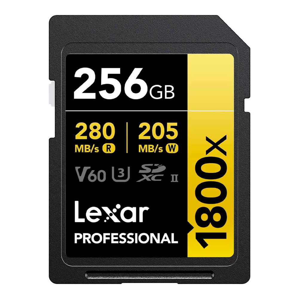 Cartão de Memória Lexar 256GB SDXC UHS II V60 Leitura 280MBs 4K