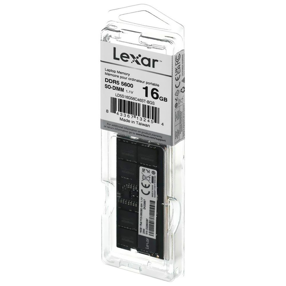 Memória RAM para Notebook Lexar DDR5 16GB 5600MHz LD5S16G56C46ST-BGS SODIMM CL46 1.1V Performance Alta Velocidade