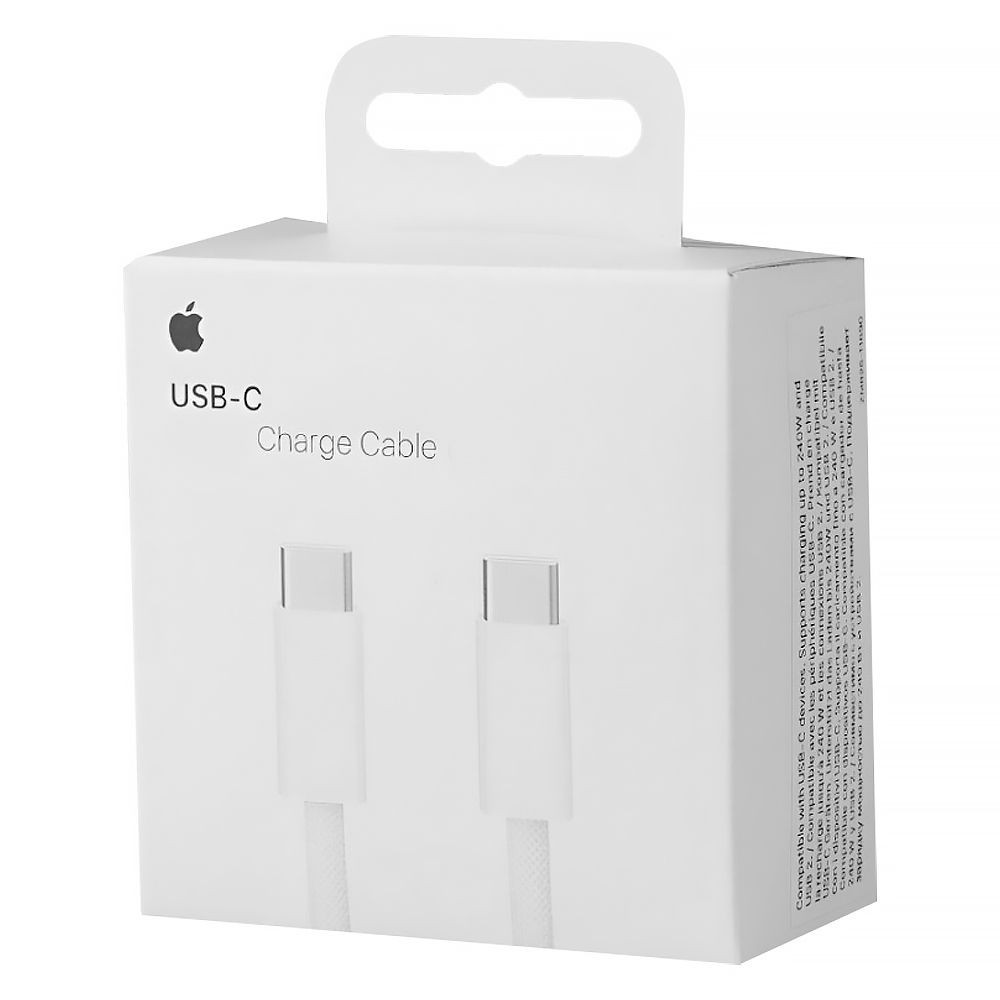 Cabo USB-C para USB-C Apple MW493ZM/A 1 Metro Branco Carregamento Rápido Dados Original iPhone iPad MacBook