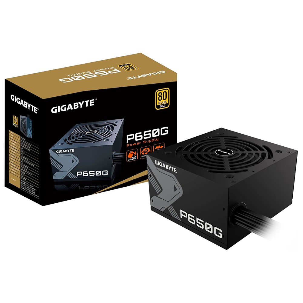 Fonte 650W Gigabyte GP P650G 80 Plus Gold ATX Bivolt Silenciosa