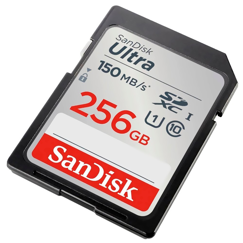 Cartão de Memória 256GB SanDisk Ultra SDXC Classe 10 120MB/s para Câmera