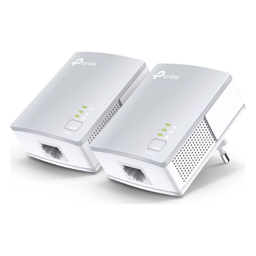 Powerline TP-Link TL-PA4010KIT AV600 Starter Kit Nano 600Mbps Plug and Play Ideal para Rede Elétrica Compacto