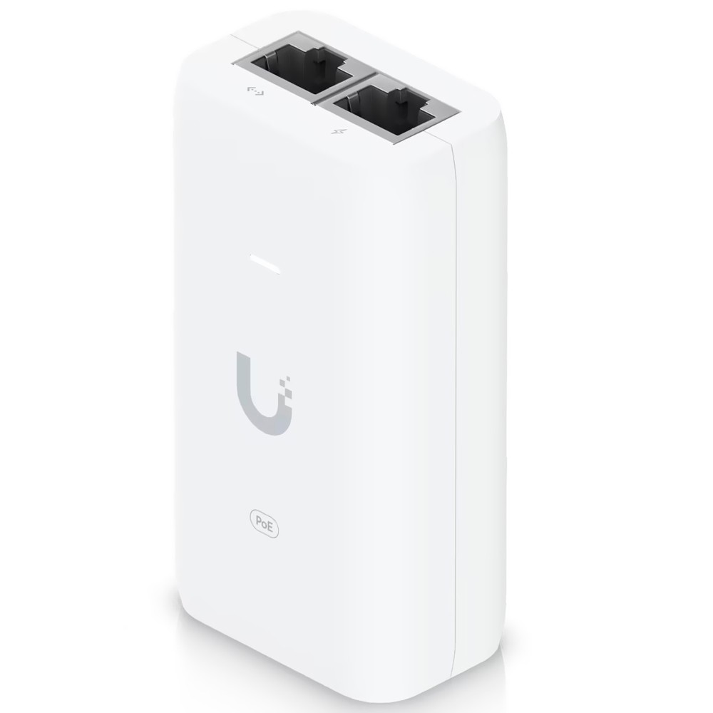 Fonte PoE Ubiquiti Gigabit 48V 0.32A U-POE-BR Injetor Branco