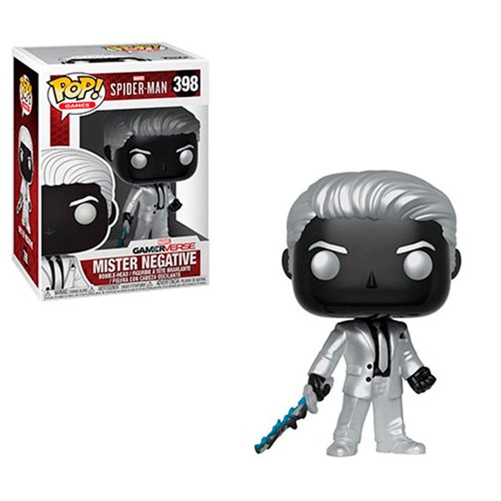 Boneco Funko Pop Games Marvel Spider-Man PS4 Mister Negative 398 Colecionável Vinil