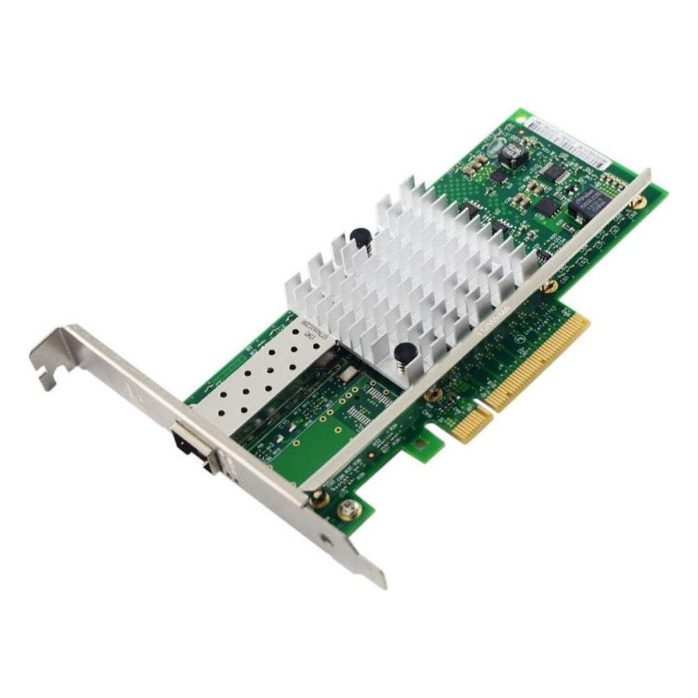 Placa de Rede SFP+ PEX10000 X520-SR1 10Gbps PCI Express 1 Porta Fibra Óptica Servidor PCIE - Intel