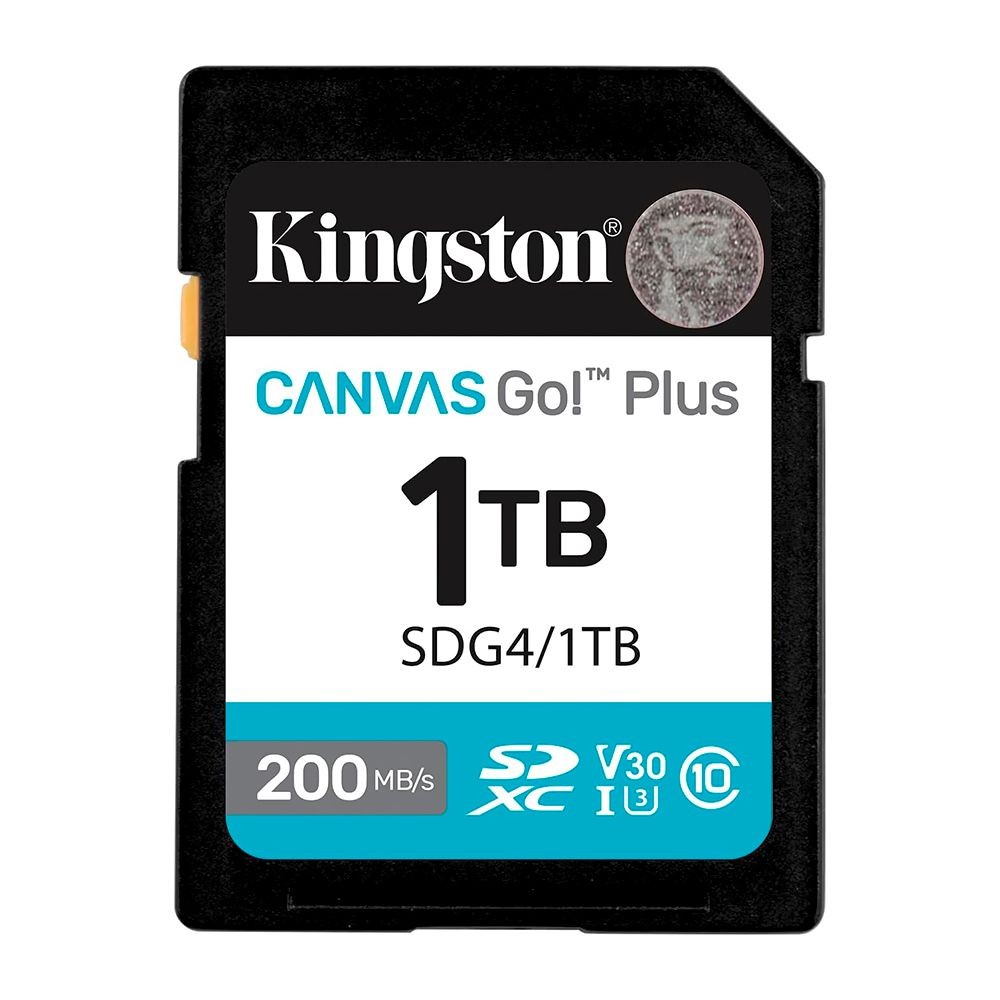Cartão de Memória Kingston Canvas Go Plus SDG4/1TB SDXC 1TB Classe 10 U3 V30 A2 Leitura 170MB/s 4K Câmera Drone Original