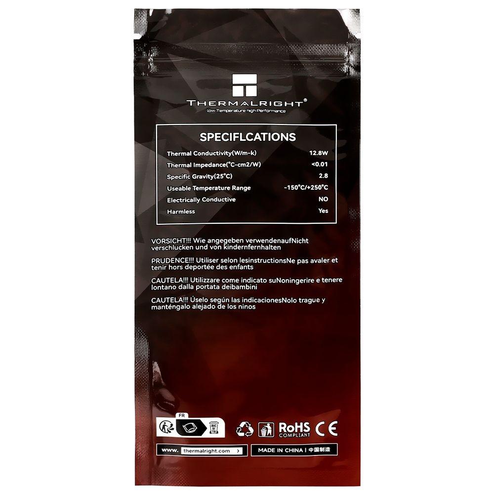 Pasta Térmica Thermalright TF7 4G Cinza 12.8 W/m.k Alta Condutividade Processador CPU GPU Cooler Gamer Performance
