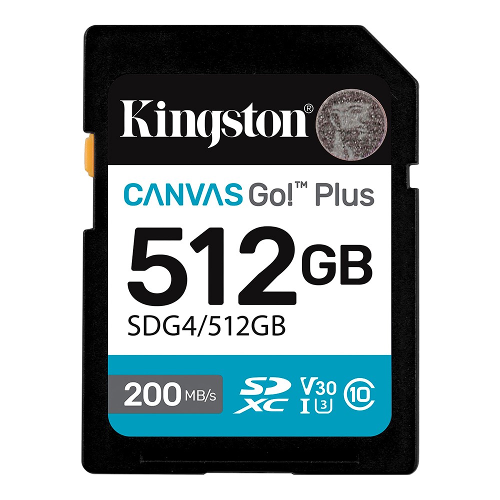 Cartão de Memória MicroSD 512GB Kingston Canvas Go Plus A2 4K Adaptador