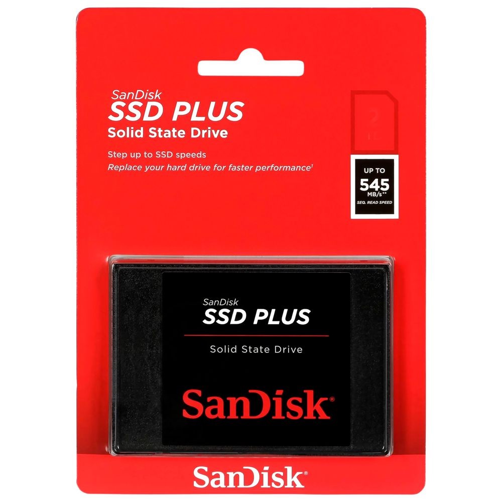 SSD SanDisk Plus 1TB 2.5 Polegadas SATA 3 SDSSDA-1T00-G28 Interno Leitura 535MB/s Para Notebook E PC Desktops
