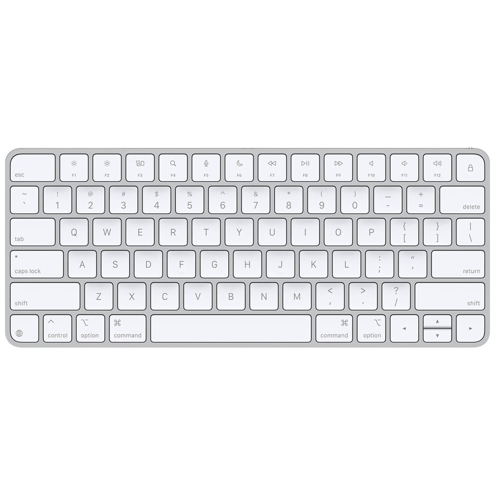 Teclado Sem Fio Apple Magic Keyboard MXCL3LL/A Bluetooth Recarregável Layout Inglês EUA Branco Original