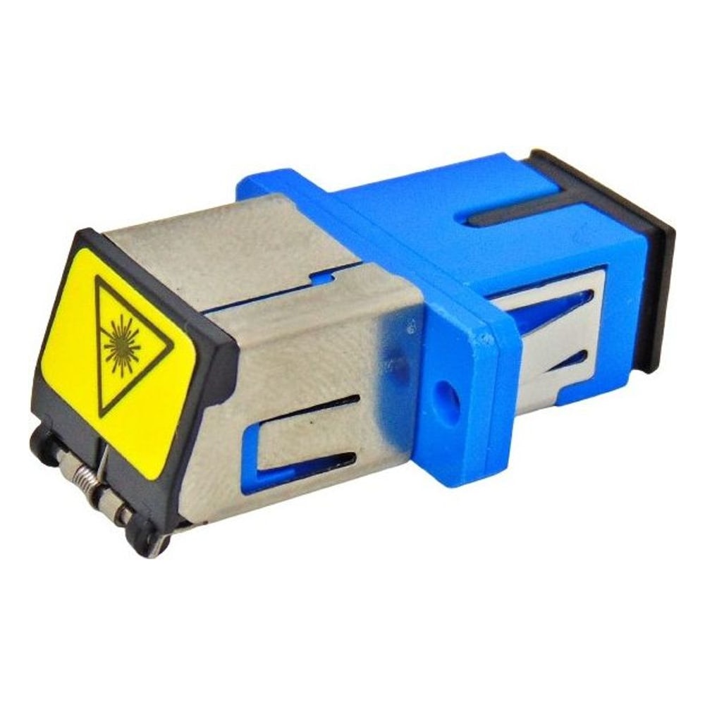 Acoplador Óptico SC UPC Simplex Azul Metálico JZ-7001-2 Alta Precisão