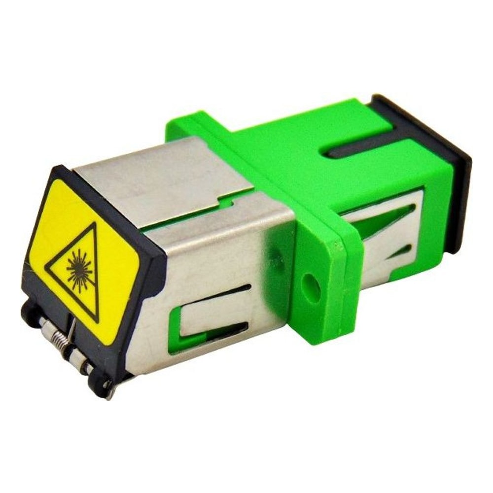 Acoplador de Fibra Óptica SC APC Metal Verde Simplex Monomodo JZ-7002