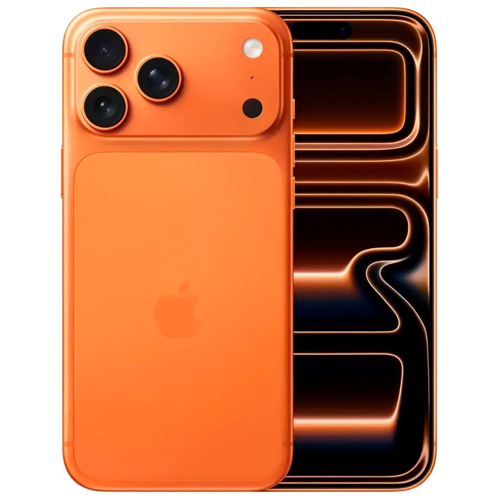 Smartphone Apple iPhone 17 Pro Max MFXH4LL/A A3257 256GB eSIM Cosmic Orange 5G Tela ProMotion Super Retina XDR