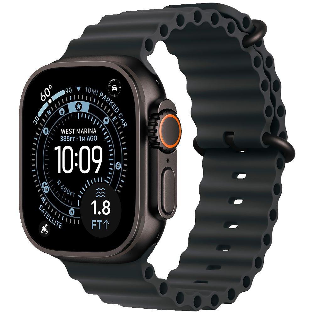 Smartwatch Apple Watch Ultra 3 MF0J4LW/A 49mm GPS + Cellular Titanium Preto Pulseira Ocean Preto
