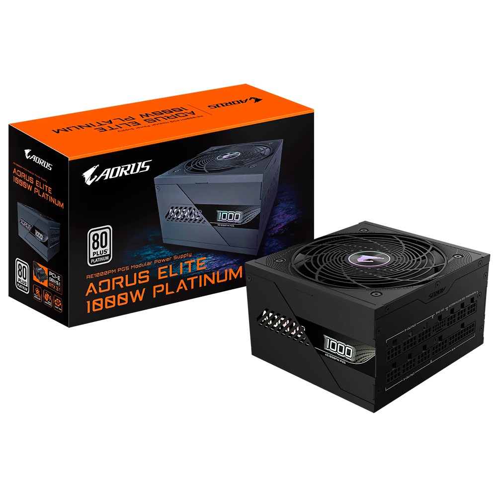 Fonte 1000W Gigabyte Aorus Elite ATX 3.1 80 Plus Platinum Modular PCIe 5.0