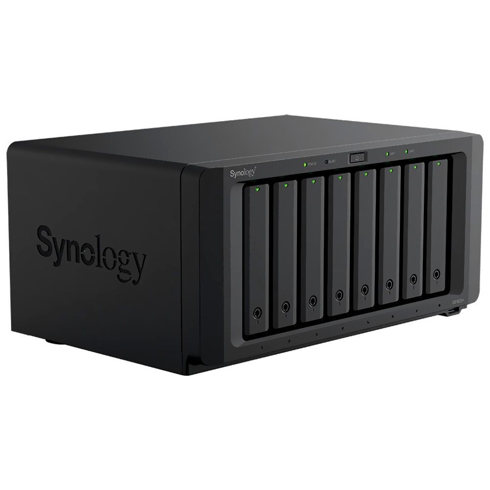 Servidor NAS Storage Synology DiskStation DS1825+ AMD Ryzen V1500B 8 Baias USB 3.2 LAN Gigabit Escalável Backup Profissional